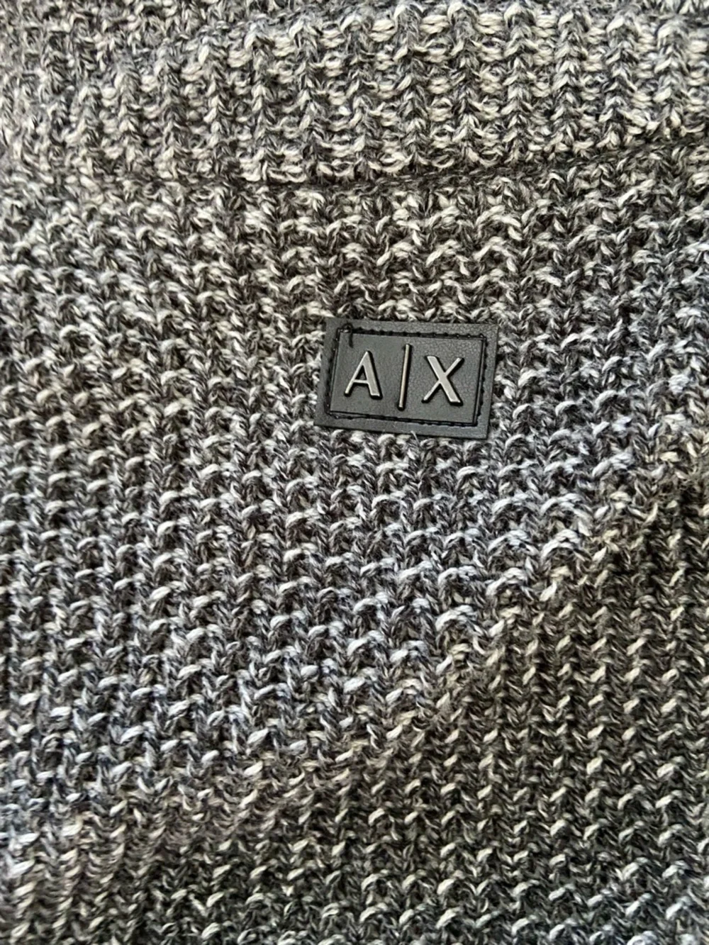 A|X Armani Exchange Black and Gray Knit Sweater blazer size XXL in heather grey